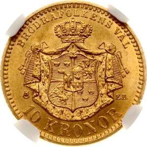 Sweden 10 Kronor 1901 EB NGC MS 65