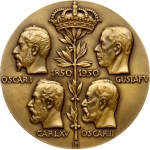 Sweden Medal Four Kings 100th of the Royal Mint 1850-1950