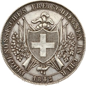 Switzerland 4 Francs 1842 Chur Shooting Festival