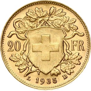 Switzerland 20 Francs 1935L-B