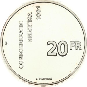 Switzerland 5 Francs 1991 B Confederation PCGS PR 68 DCAM MAX GRADE