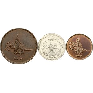 Turkey 5 - 40 Para 1864-1916 Lot of 3 coins