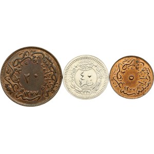 Turkey 5 - 40 Para 1864-1916 Lot of 3 coins