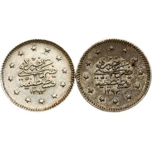 Turkey Kurus 1293 (1906) & 1293 (1907) Lot of 2 coins