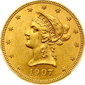 USA 10 Dollars 1907 PCGS MS 62