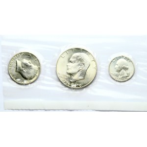USA 1/4 - 1 Dollar 1976 S Bicentennial Set Lot of 3 Coins