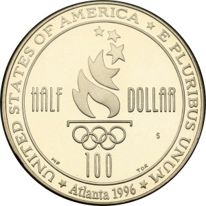 USA 1/2 Dollar 1996 S Atlanta Olympic - Swimming