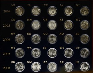 USA ¼ Dollar 1999-2008 Set Lot of 50 coins
