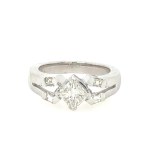 18K WHITE GOLD RING 8.03 GR WITH DIAMONDS AND BRILLIANTS - RNG30406