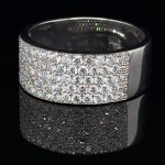 WHITE GOLD RING - 7.210 GR WITH DIAMONDS - DJ31203