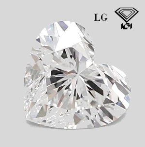 1.00 CT D VVS1 LAB-GROWN DIAMOND - HEART - IGI