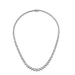 20 GRAMS GRADUATING LAB GROWN DIAMOND TENNIS-TYPE GOLD NECKLACE - 202/W