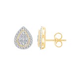 18K GOLD DROP EARRINGS WITH DIAMONDS - 337 18K LG