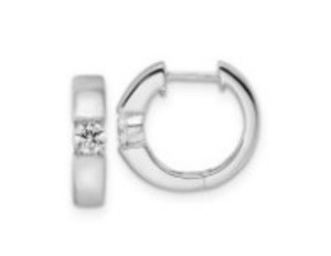 18K GOLD EARRINGS WITH NATURAL DIAMONDS FOR 0.32 CT - 837 NAT
