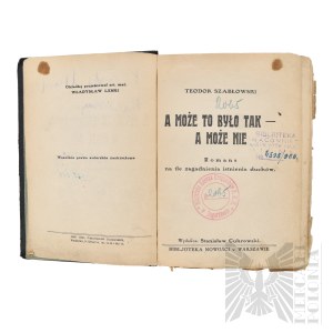 II RP Książka “A może to było tak - a może nie. Romans na tle zagadnienia istnienia duchów” Teodor Szabłowski