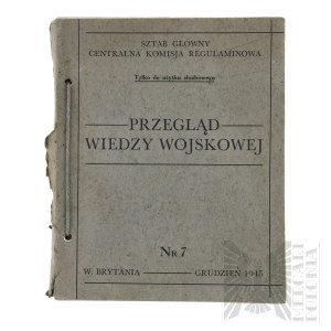 PSZnZ Przegląd Wiedzy Wojskowej Wielka Brytania Grudzień 1945