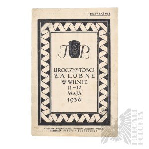 II RP Biuletyn “Uroczystości Żałobne w Wilnie” 11-12 maja 1936