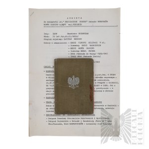 II RP/PSZnZ Libretto di servizio dell'ufficiale e scheda personale 6° reggimento di fanteria della Legione 18° battaglione di fucilieri Lwowski Decorato con Virtuti Militari