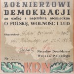 PRL Dyplom Żołnierzowi Demokracji