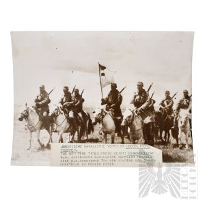 2WW/Japan Press Photo of Japanese Cavalry in Mongolia.