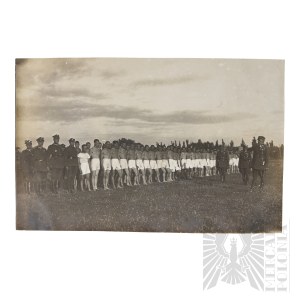 II RP Photograph of the Roll Call After the Morning Mortar Polish Army Infantry