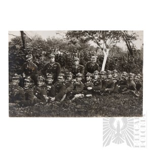 II RP Group Photo of Polish Army Officers Infantry.