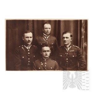 II RP Studio Photography of Polish Army Officers 76PP (Lida) and Others, (Zambrów) Interesting Description