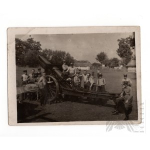II RP Zdjęcie Haubica 155mm wz. 1917 z Obsługą