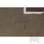 [AUTOGRAF PIŁSUDSKIEGO] II RP Fotografia Józefa Piłsudskiego w Otoczeniu Oficerów Karol Pęcherski. Belweder Warszawa