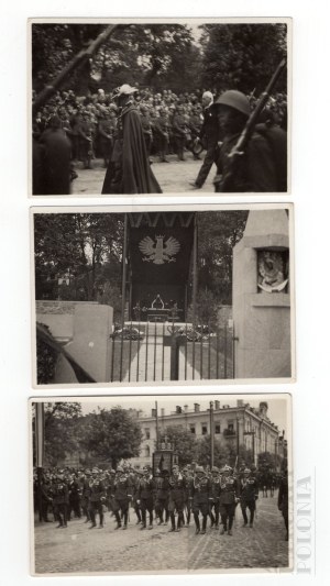 II Republic Photos of the Funeral Ceremony of the Deposition of the Marshal's Heart on Rossa in Vilnius.