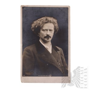 II RP Postcard with Image of Ignacy Paderewski