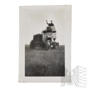 II RP Photo of Armored Car wz.28 with Commander in Turret