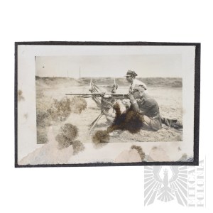 II RP Hotchkiss Machine Gun Shooting Photography - Cavalry