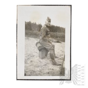 II RP Photograph of the Rotary Cavalry Master of the Polish Army During Exercises.