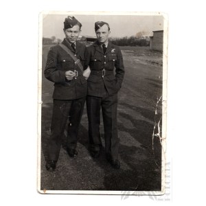 PSZnZ Fotografia Dwóch Lotników Znaki Pilota - Aleksander Leśniewicz