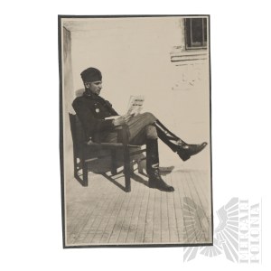 PSZnZ Photograph of General Henryk Piatkowski During Reading - Gen. Henryk Piatkowski