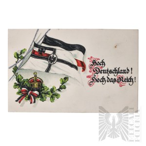 German Empire Patriotic Postcard from the World War I Period.