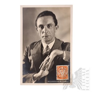 III Rzesza Pocztówka Propagandowa z Wizerunkiem Josepha Goebbelsa - Gdańsk (Danzig) 1934
