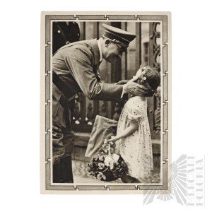 Third Reich Postcard with Adolf Hitler and the Little Girl