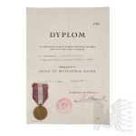 II RP Brązowy Medal Za Długoletnią Służbę z Nadaniem PKP Wilno