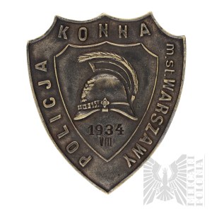 II RP Badge of the Warsaw Mounted Police - (Historicon Certificate).
