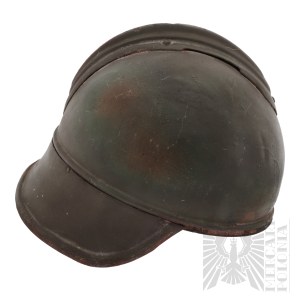 II RP Hełm Pancerny z Długim Nakarczkiem (Polska Przeróbka wz. 15/35)
