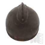 II RP Hełm Pancerny z Długim Nakarczkiem (Polska Przeróbka wz. 15/35)