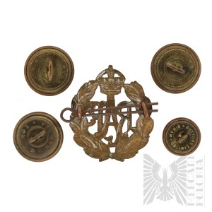 PSZnZ British RAF Badge with Buttons