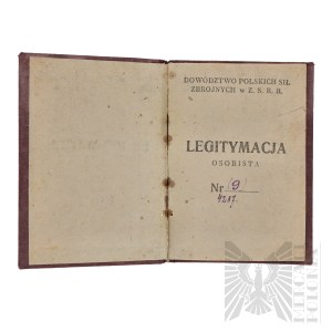 PSZnZ Polish Armed Forces in the USSR Military Booklet and Document from the Verification Commission Antonia Pniewski