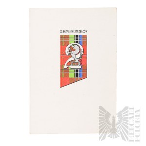 PSZnZ Legitimation of the Badge of the 2nd Battalion of Riflemen In Blanco.