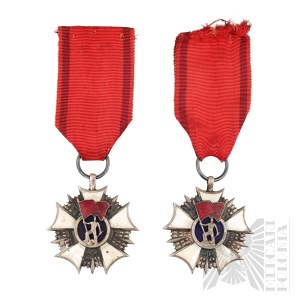 PRL Set of Two Silver Orders of the Banner of Labor
