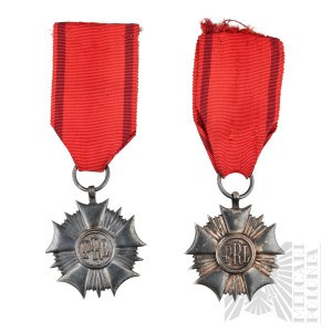 PRL Set of Two Silver Orders of the Banner of Labor