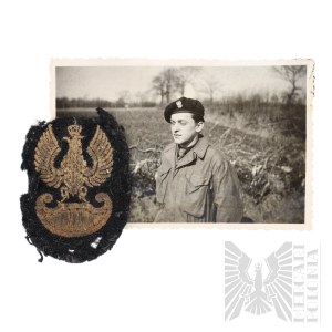 PSZnZ Embroidered Eagle of the Armored Forces After Warsaw Insurgent Jerzy Jeżewski