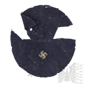 III Rzesza Fragment Naszywki Z Bajorkową Swastyką